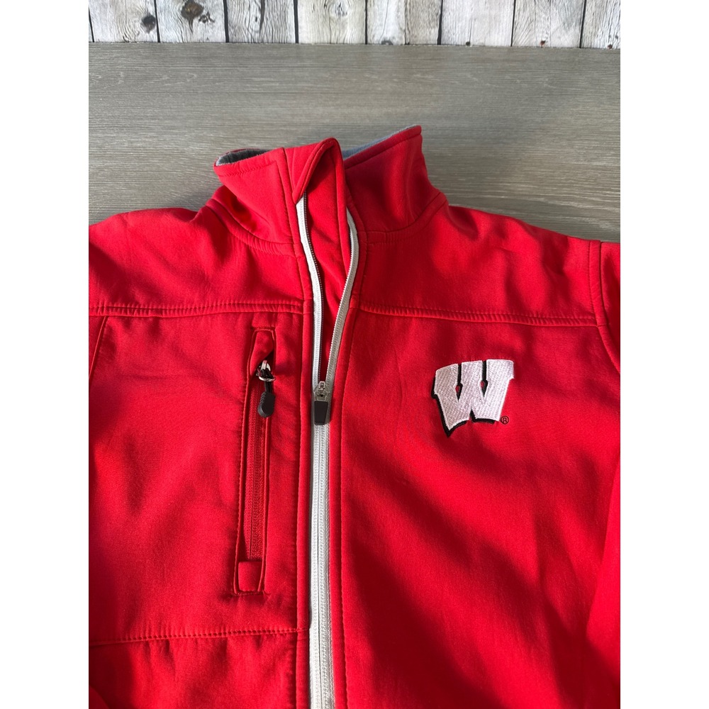 Wisconsin Badgers Knights Apparel Jacket Full-Zip Red Size Small Women